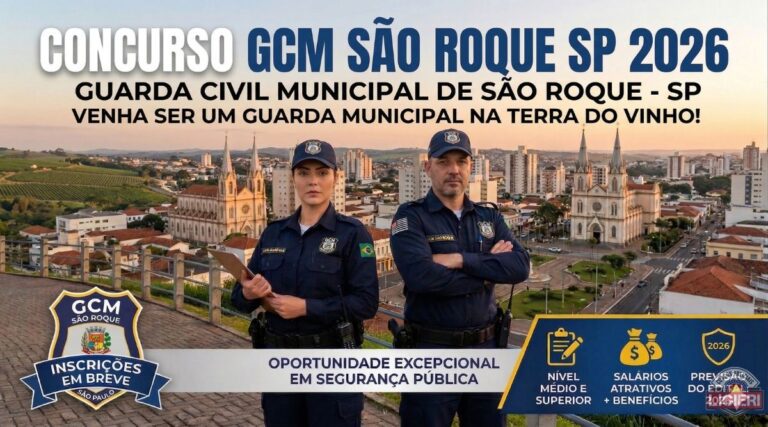 Concurso GCM São Roque SP 2026